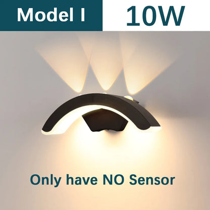 LED Outdoor Wall Light Wall Lamp Motion Sensor AC110V 220V Waterproof Modern Indoor Home Balcony Path Porch Garden Decoration