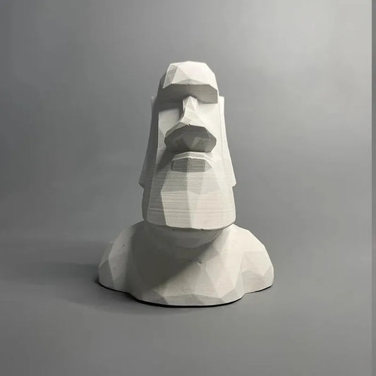 Nordic Ins Moai Stone Art Gypsum Statue Decorations for Room Aesthetic Sculpture Art Figurine Home Office Cabinet Decoration