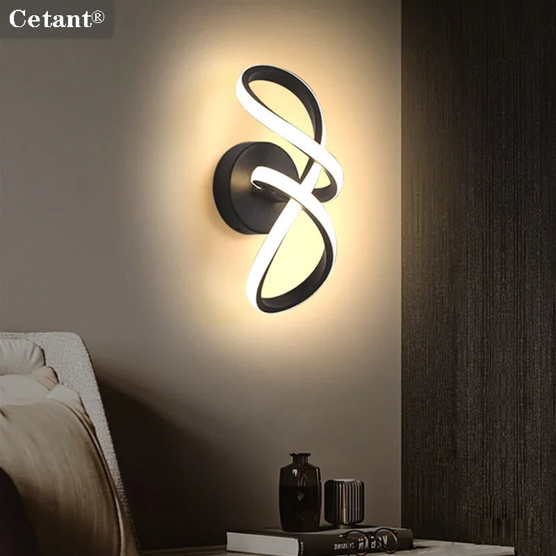 Modern LED Wall Lamp Nordic Gold Bedroom Bedside Wall Lights With Plug Wall Sconce For Minimalist Entryway Corridor Aisle lights