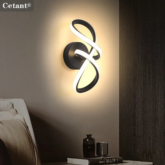 Modern LED Wall Lamp Nordic Gold Bedroom Bedside Wall Lights With Plug Wall Sconce For Minimalist Entryway Corridor Aisle lights