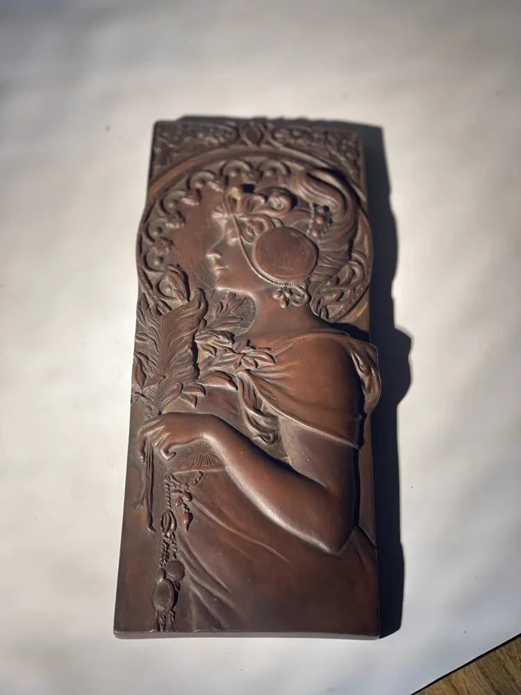 European Decorative Ornament Synthetic Stone Crafts Desk Ornament Home Relief Study Room Statue Collectible Modern Art Sculpture