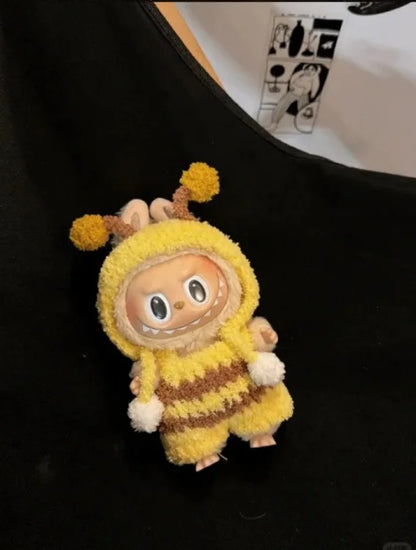 Hot High Quality Lafufu Doll Figure Fashion 17cm Clothes Only Model Doll Little Clothes Color Match Hoodie Ornament Cute Xmas