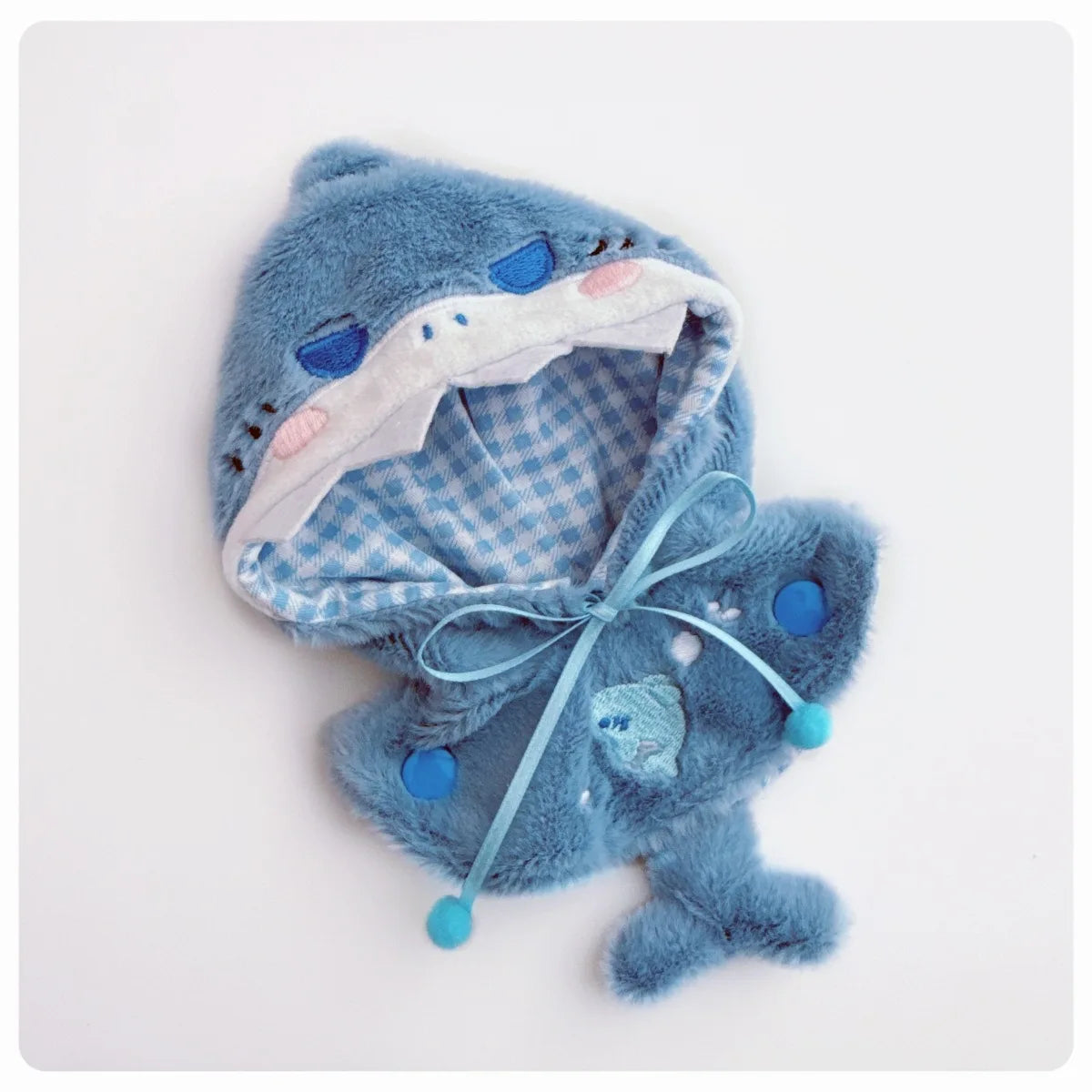 Cute Doll Accessories Clothes Onesie For 17cm Labubu V1V2 Melody Mini Dolls Clothing Kids Gift Bags For  Hairy Rabbit Bodysuit