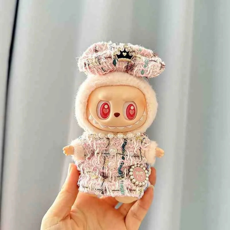 17cm Lafufu Doll's Clothes Shoes Bag The Monster Outfit Accessories Clothing Gift Sweet Princess High-quality Dress