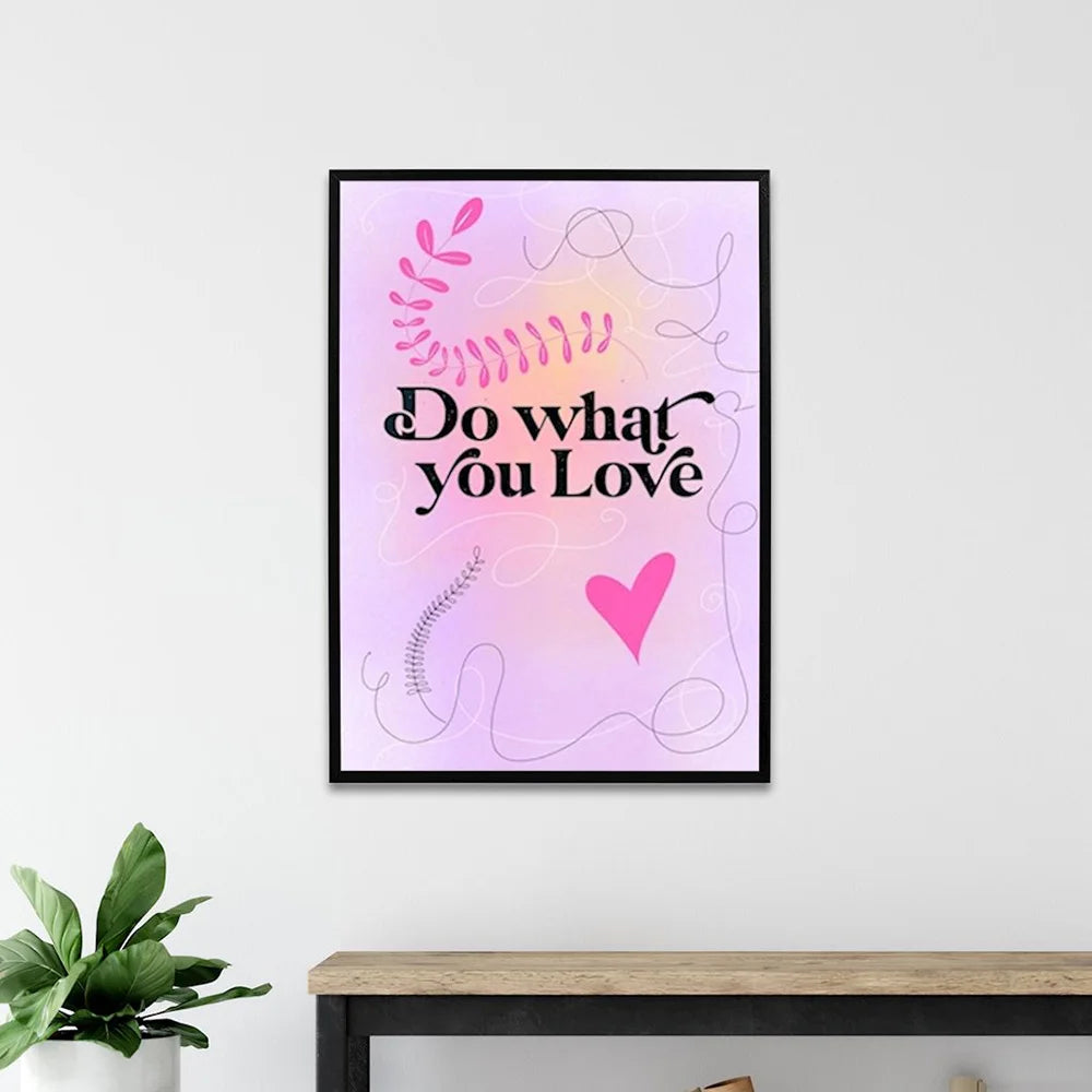 Art Colors Lemon Pink Roller Skates Poster Painting Smiley Cats Rainbow Quote Modern Canvas Print Wall Living Room Home Decor