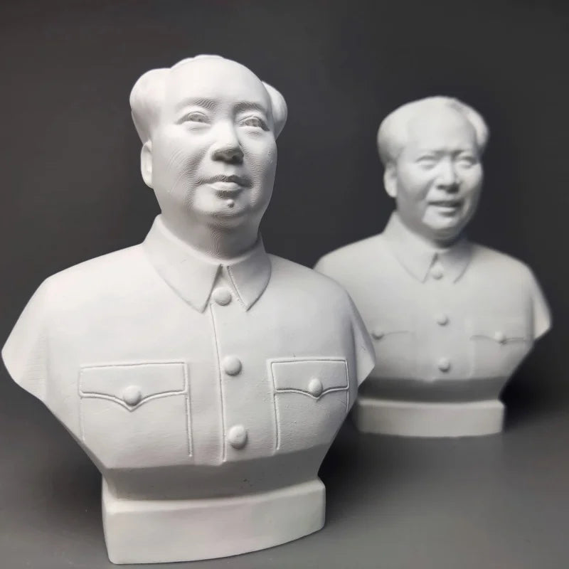 Mao Zedong Great Man Ornament Chairman Plaster Statue Art Teaching Aids Decoration Living Room Figurine Desktop Decor Modern