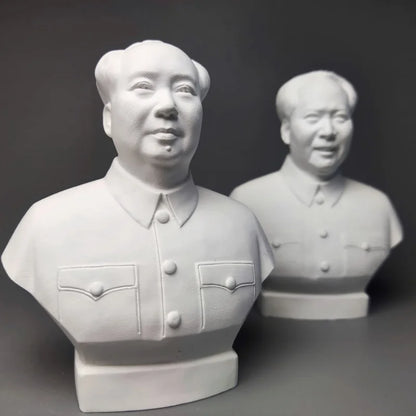 Mao Zedong Great Man Ornament Chairman Plaster Statue Art Teaching Aids Decoration Living Room Figurine Desktop Decor Modern