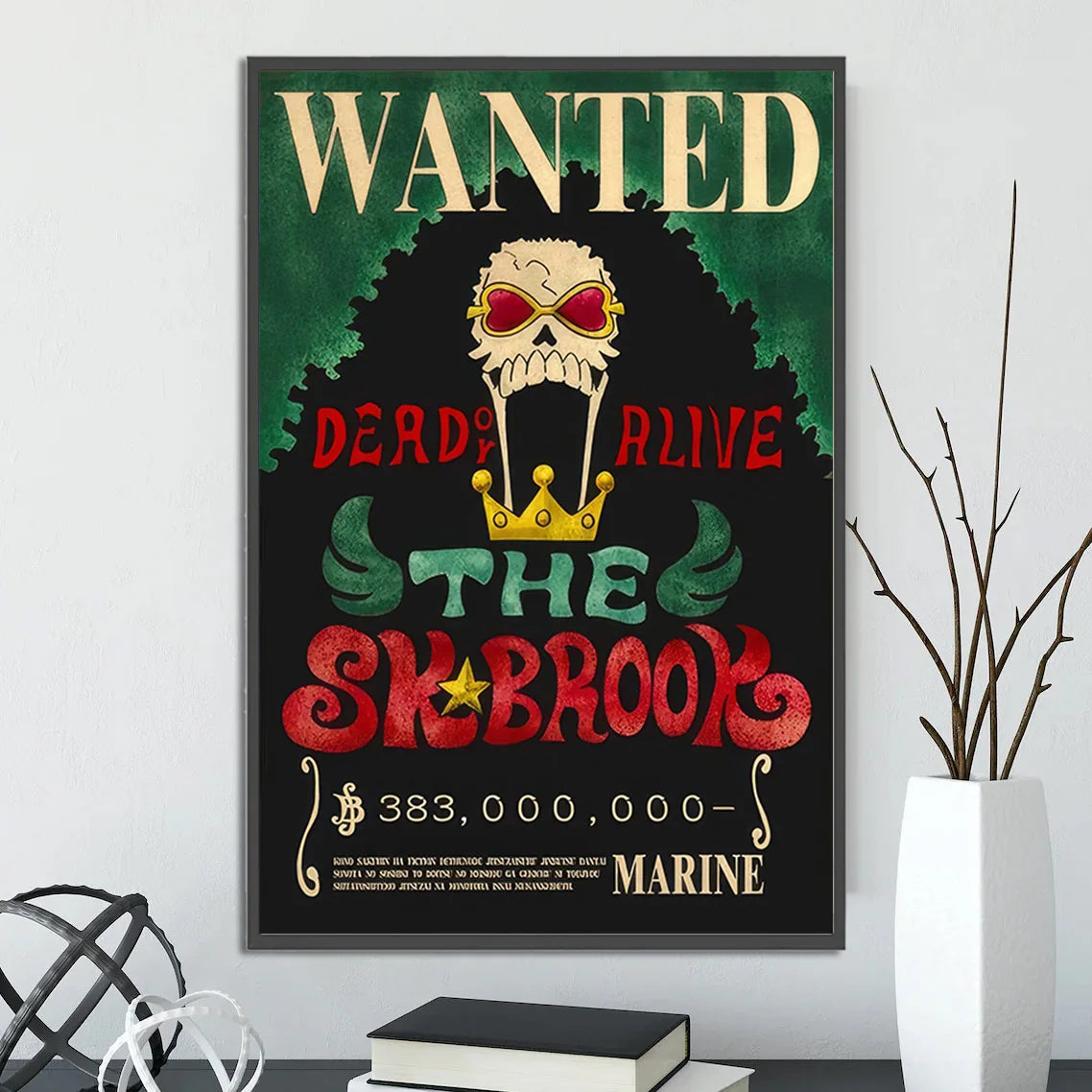 One Piece Self-adhesive Poster Bounty Order Luffy Wallpapr Ace Figures Nami Home Decoration Painting Anime Zoro Wall Art Sanji