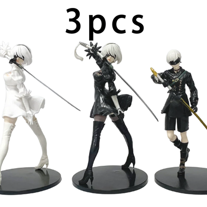 2025 new hot sale nier: automata yorha type a2 2b 9s pvc anime action figure model collection ornament anime model cartoon toy