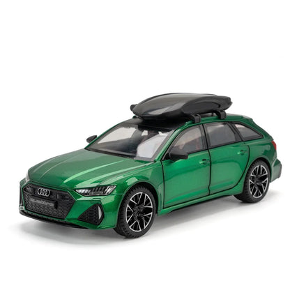 1/24 Scale RS6 Alloy Diecast Car Models Toy 6 Doors Opened Wheel with Pull Back Decoration Cars Kids  Boys Gifts Presents