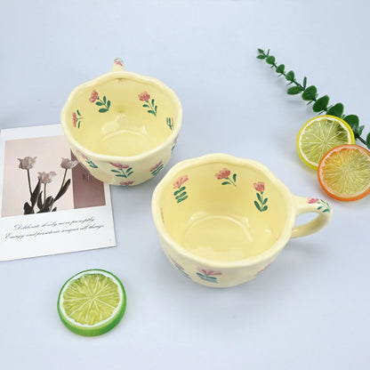 1PC Colors Ceramic Mugs Coffee Cups Hand pinched irregular print pattern coffee Juice In Kitchen, Dining Room, Living Room, Appl