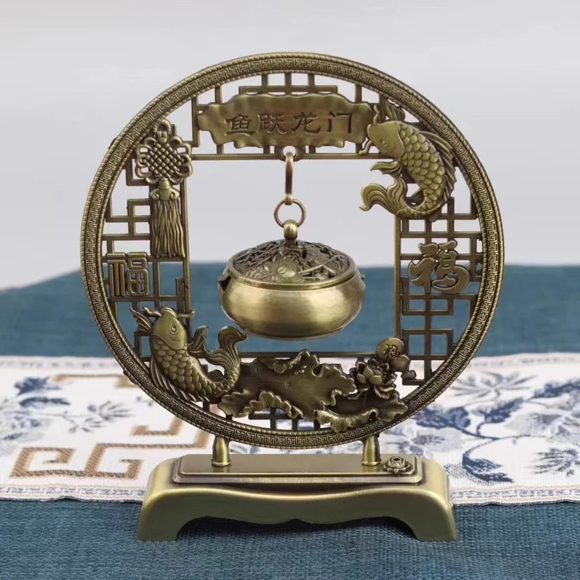 Creative Vintage Hollow Out Metal Incense Burner Holder Exquisite Hill Shape Incense Burner For Yoga Home tea ceremony ornaments