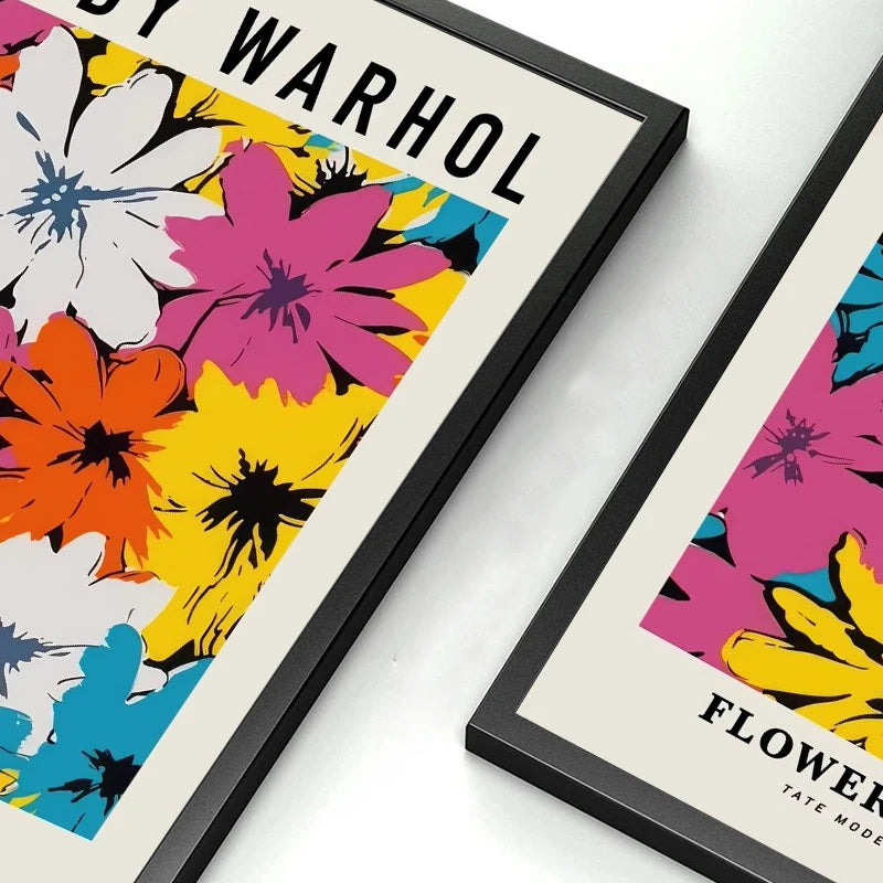 Andy Warhol Artwork Flowers Tulip Sunflowers Daisies Peony Abstract Poster Canvas Paintings Wall Art Pictures Home Decor