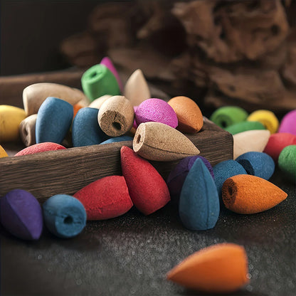 1pc Mountains River Waterfall Reflux Incense Burner Fountain Backflow Aroma Smoke Censer Holder Home Crafts +60 Incense Cones