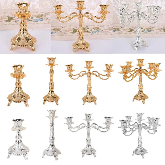 1/3/s Vintage Desktop Candle Holder Candlestick Candelabra Accessories Home Table Dining Decoratons