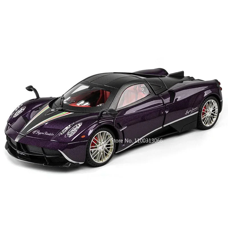1:18 720S Pagani Huayra Toys Models Sports Cars Wheel Pull Back Miniature Car with Light Sound Vehicle Kids Children's Day Gifts
