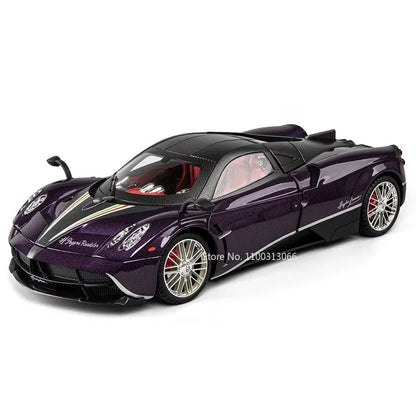 1:18 720S Pagani Huayra Toys Models Sports Cars Wheel Pull Back Miniature Car with Light Sound Vehicle Kids Children's Day Gifts