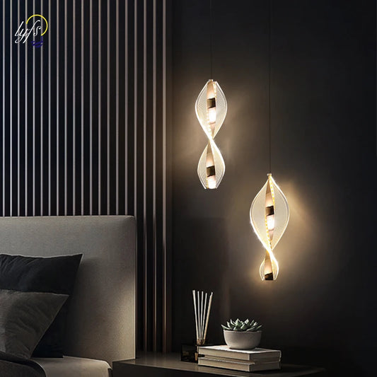 Nordic LED Pendant Lamp For Interior Wall Lamps Living Lighting Bedroom Study Home Decoration Bedside Acrylic Led Pendant Lights