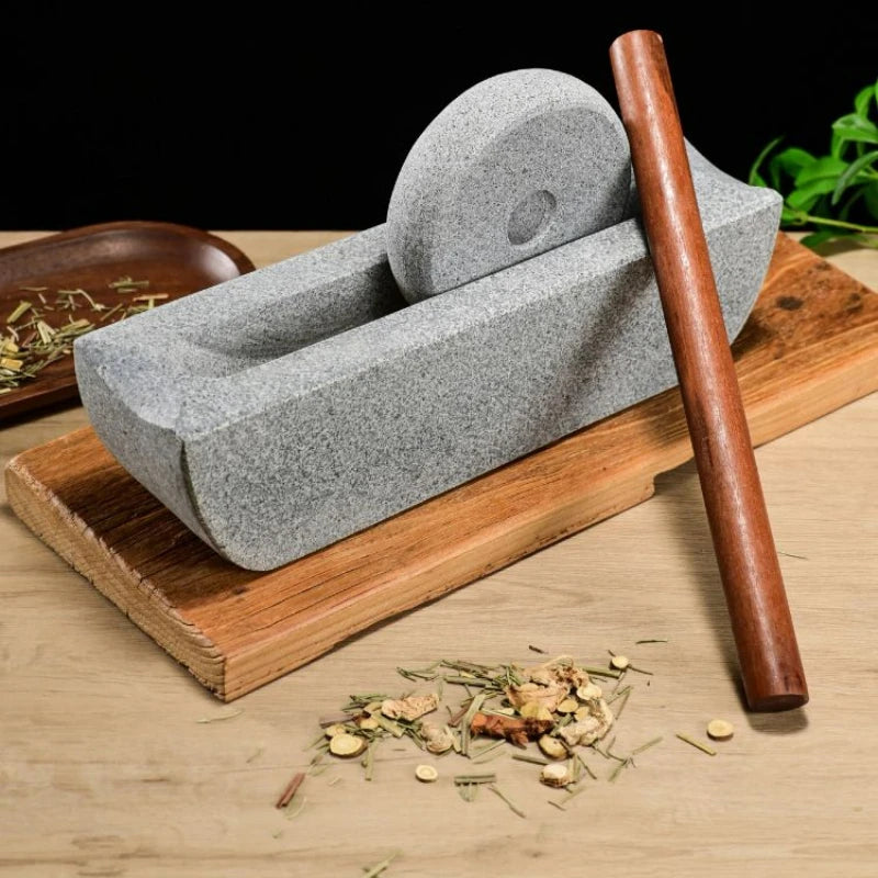 Stone mill Dynasty tea mill small stone mortar pounding mortar rolling mill point tea matcha tea powder tea cakegrinding machine