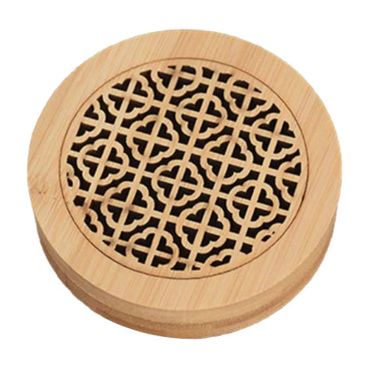 Wood Incense Burner Box SPA Chinese Style Aroma Fragrance Farmhouse Decoration Kitchen Round Yoga Table Centerpiece Home Censer