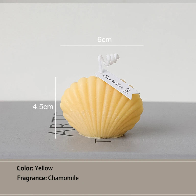 Shell Shape Scented Aromatic Candles Natural Soy Wax Candles Aesthetic Aromatherapy Candle Home Decoration Background Props