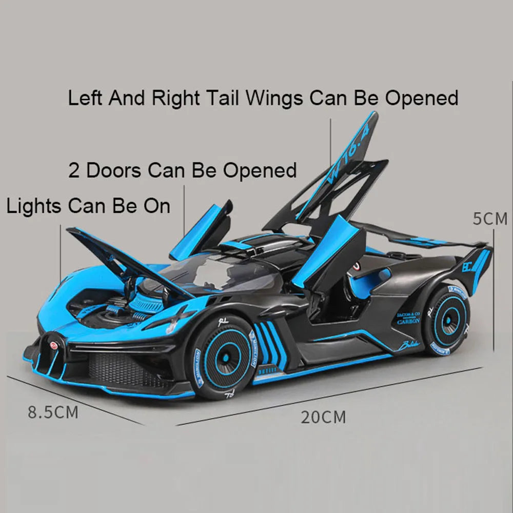 1:24 Scale Bolide Revuelto Model Sports Cars Toys Spray Version Alloy Diecast with Light Music Miniature Vehicle Boys Xmas Gifts