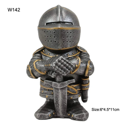 1pc Outdoor Garden Resin Statue Medieval Garden Knight Gnomes Guard Statues Sculpture for Yard Lawn Art Decor Ornaments