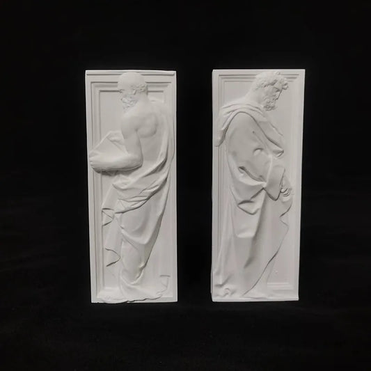 Plaster Relief Art Nordic Desktop Sculpture Mysterious Saint Decor Minimalist Shelf Display for Home Ornament Statue Room Decor