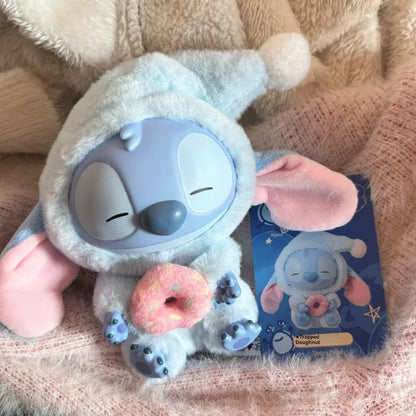 Copy Disney Stitch Eat Something Before Sleep Series Vinyl Blind Box Kawaii Stitch Figure Blind Box Desk Decor Ornament Gift