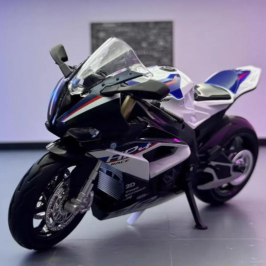 1:12 Alloy Diecasting HP4 Motorcycle Toys Models Cars Sound Light Toy Wheel Can Turned Racing Motorcycles Perfect Gifts for Boys