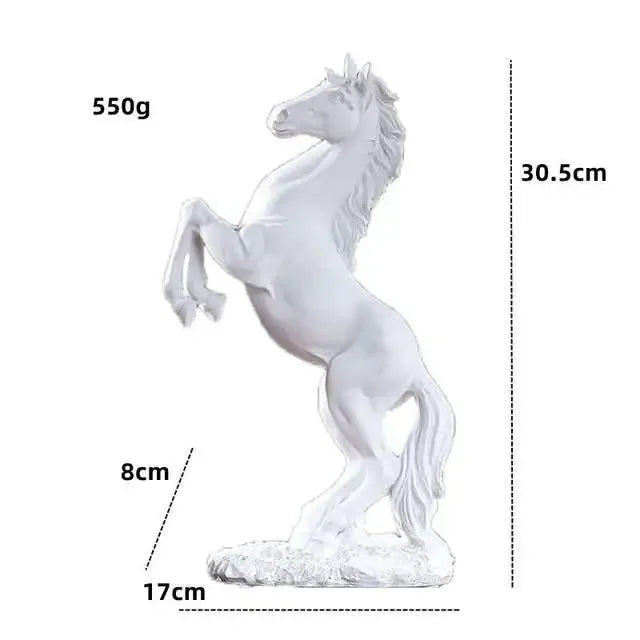 Creative Gold Silver Black Horse Resin Sculpture, Horse Model Home Decor Animal Decoration Living Room Office Craft Decoration