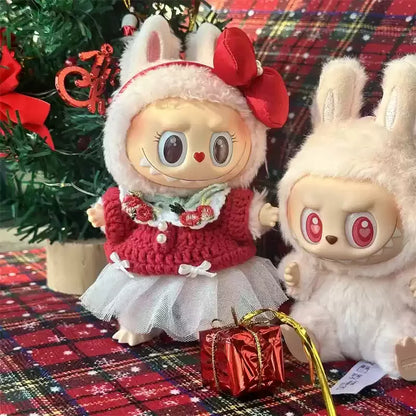 New In Stock V1 V2 Lafufu Clothes Handmade Art Weaving Toys Anime Cute Lafufu Surrounding Toys Gifts Decoration Pendant  Set