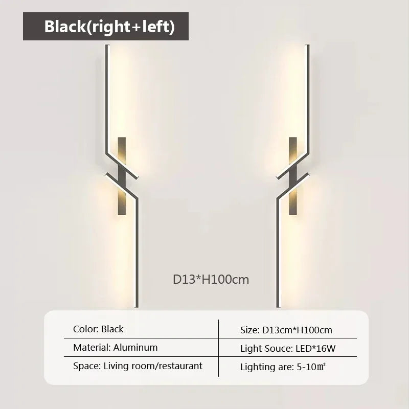 Modern LED Wall Lamp for Living Room TV Sofa Lobby Background  Bedroom Bedside Wall Lights Indoor Sconce Decor Lighting Fixture