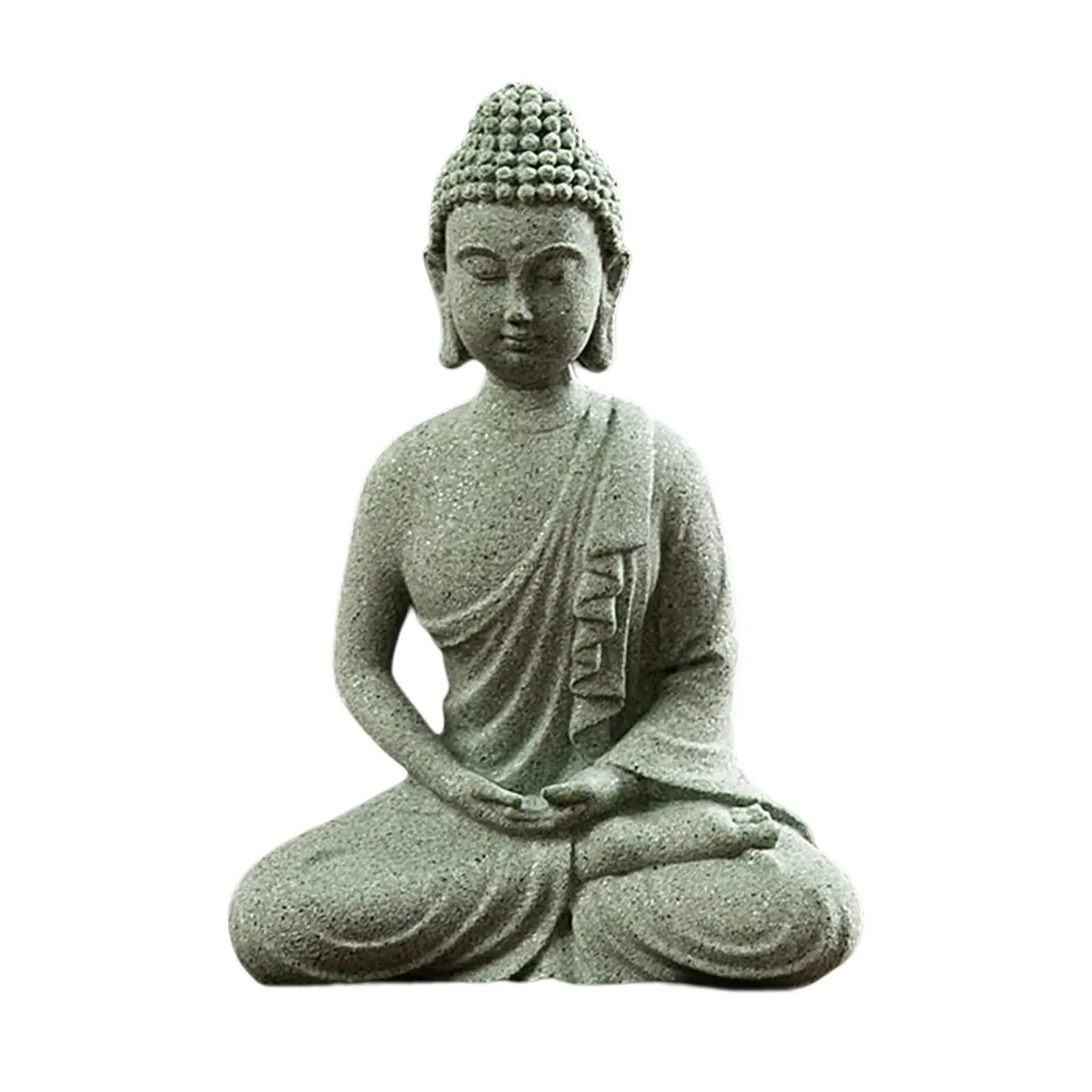 Kleine Buddha-Statue, Ornament, Yoga-Figuren, rustikal, orientalisch, dekorativ für Meditieren, Schreibtisch, Büro, Innenbereich