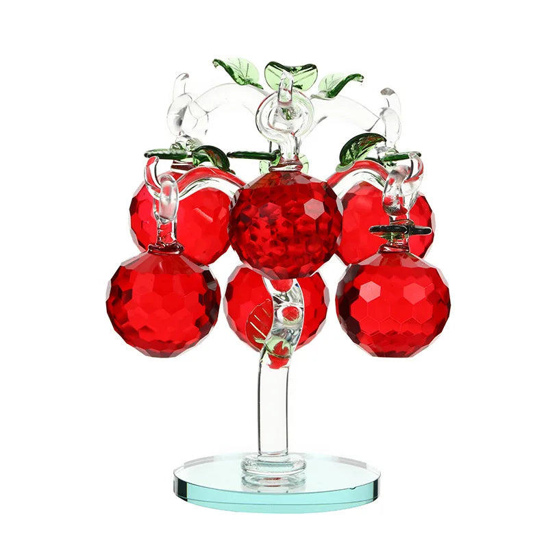 Art 6 Apple Tree Crystal Crafts Desktop Ornaments Crystal Ornaments Glass Products Ornaments Living Room Decoration