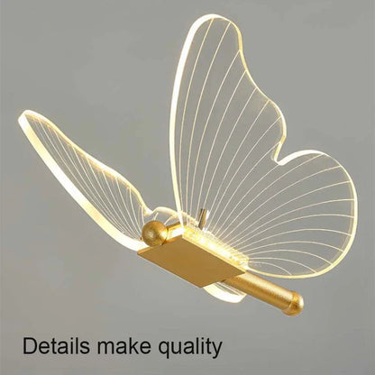 Nordic LED Table Lamp Indoor Lighting Switch Button Living Room Bedroom Bedside Restaurant Home Decoration Butterfly Desk Lamps