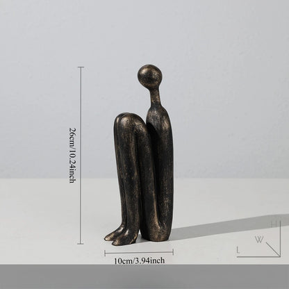 Creative Abstract Figure Statue Home Decor Nordic Modern Decorative Figurines For Interior Creative Office Living Decoration