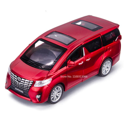 1:32 Scale Alloy Alphard Vellfire Toys Cars Models 6 Doors Opened MPV Toys Wheel Pull Back Vehicles for Boyfriend Festival Gifts