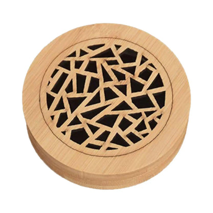 Wood Incense Burner Box SPA Chinese Style Aroma Fragrance Farmhouse Decoration Kitchen Round Yoga Table Centerpiece Home Censer