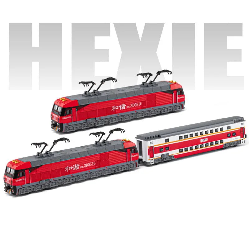 1:87 Scale DONGFENG HEXIE Train Models Cars Toy Alloy DIecast 4 Doors Opened Light Music Electric Trains Kids Educational Toys