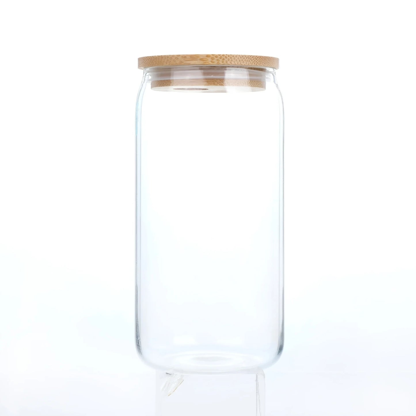 1PCS 500ML Bamboo Lid Straw Glass High Value Milk, Tea, Water, Coffee Cup Clear Mason Cup Gift Cup