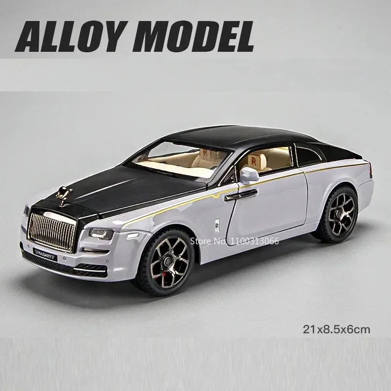 1:22 HiPhi X Rolls-Royce Wraith Alloy Cars Models Doors Opened New Energy Tram Sound Light Miniature Car Boys Collection Gifts