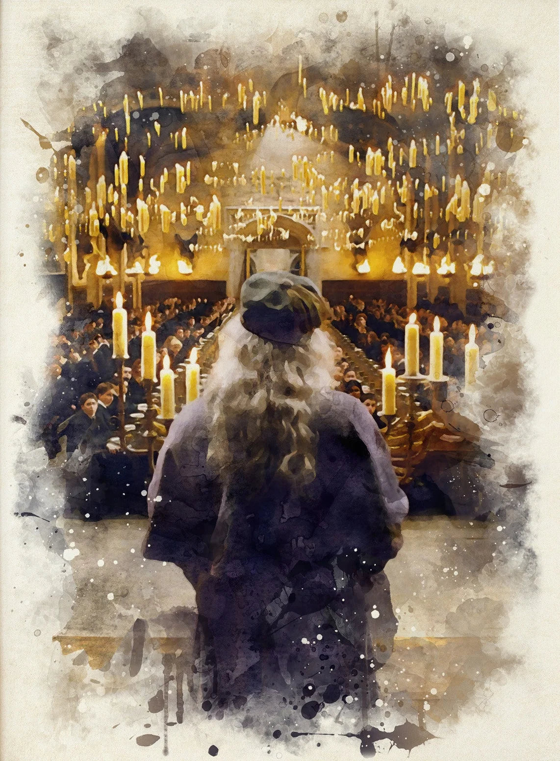 Wizard Inspired H-Hogwarts Poster Owl Magical School Castle Pumpkin House Canvas Painting Nursery Wall Art Kids Room Home Decor