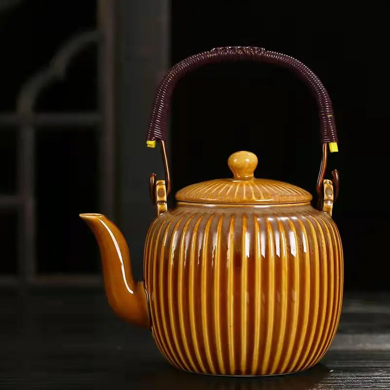 Exquisite chinesische Keramik Teekanne mit Filter 800 ml Becher Teekanne für Tee Wasserkocher Puer Teekanne Set Teegeschirr Teekannen Tasse Service Ton