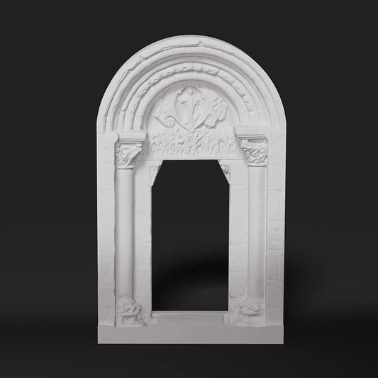 St. Paul's Church Door Relief Plaster Decor Artworks Decor Desktop Aesthetic Gift for Home Staging Bookshelf Ornament Sculpture