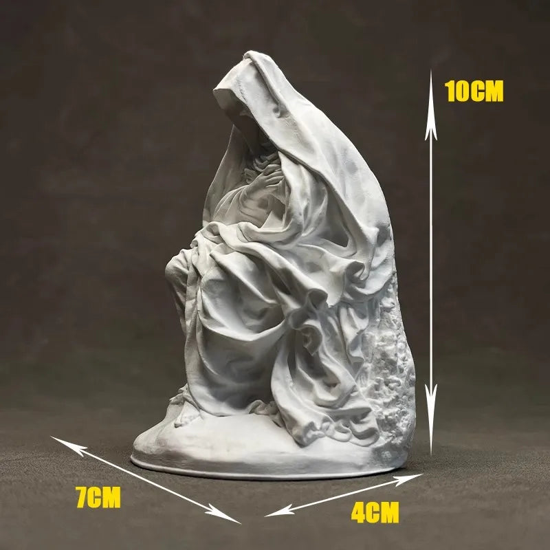 Nordic Character Statue Art Plaster Statue Sculpture Home Soft Furnishings Crafts Art Figurine Decoration Book Nook Room Decor