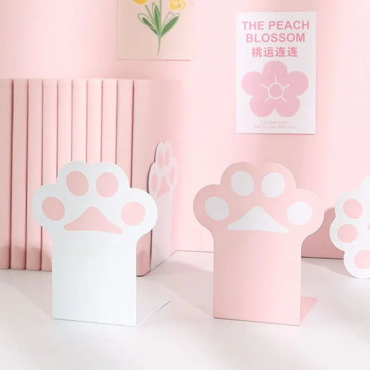 1Pair Ins Cute Creative Cat Paw Bookends Kawaii School Office Supplies Desk Decor Book Organizer Student Stationery Girl Gifts