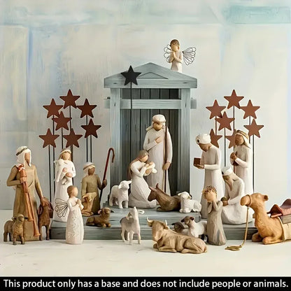 Weihnachtsfigur-Statuen-Sammlung, Skulptur, handgezeichnet, Weihnachten, Zan Pognaro, BibleMagi, Feiertag, Weihnachten, Hochzeitsgeschenk