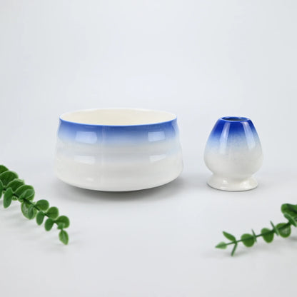 2/pcs Japanese Matcha Set Matcha Bowl With Mouth Song Dynasty Tea Tip Tool Matcha Whisker Stand