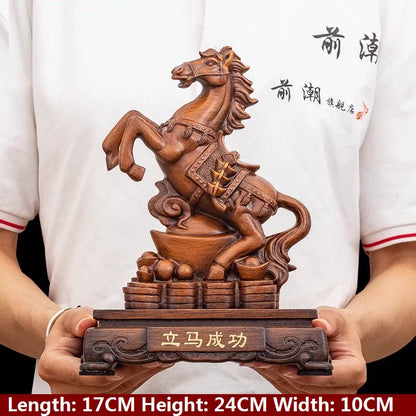 Gold Horse Home Decor Resin Crafts Porcelain Animal Figurines Wedding Decoration Lovers Gift L2544